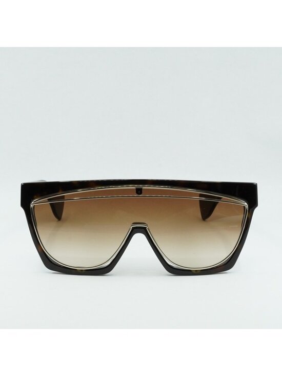 Loewe LW40012F 52F Sunglasses Dark Havana Shield Frame, Gradient Brown Lenses main image 11